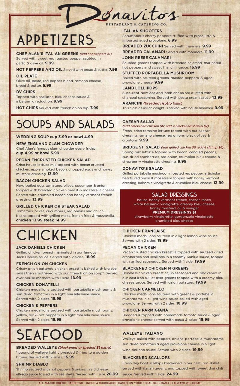 Menu Donavitos