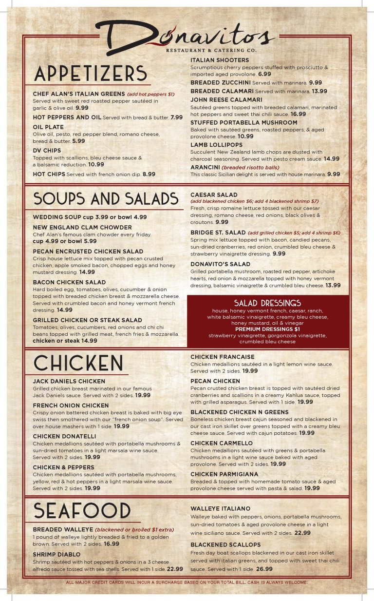 Menu Donavitos